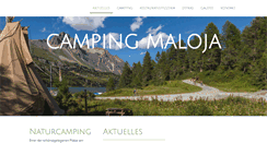 Desktop Screenshot of camping-maloja.ch