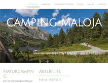 Tablet Screenshot of camping-maloja.ch